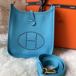 HERMES MINI EVELYNE TPM BLEU DE NORD